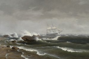 Skib i en storm, 1841
